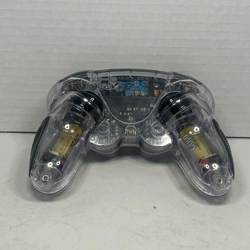 Two Wireless Sony PS2 PlayStation Controller Pelican Chameleon